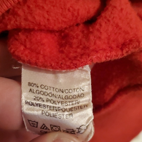 VTG 2000's Calvin Klein Jeans red sweatshirt sz L - Picture 9 of 12